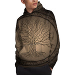 Ancient Yggdrasil Tree Print Pullover Hoodie