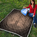 Ancient Yggdrasil Tree Print Quilt