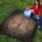 Ancient Yggdrasil Tree Print Quilt