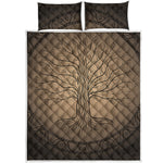 Ancient Yggdrasil Tree Print Quilt Bed Set
