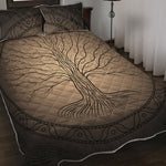 Ancient Yggdrasil Tree Print Quilt Bed Set