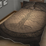 Ancient Yggdrasil Tree Print Quilt Bed Set