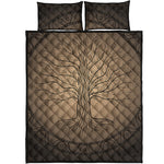 Ancient Yggdrasil Tree Print Quilt Bed Set