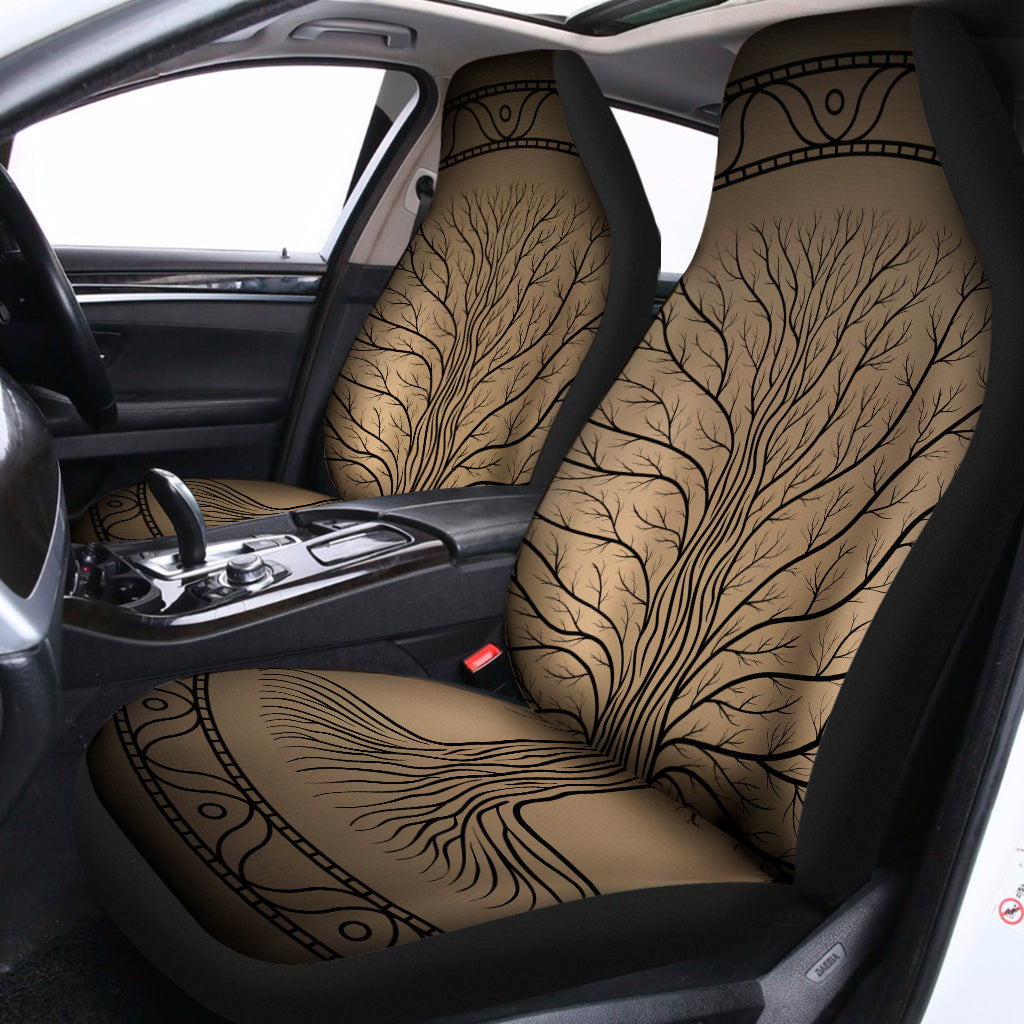 Ancient Yggdrasil Tree Print Universal Fit Car Seat Covers