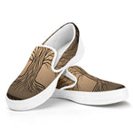 Ancient Yggdrasil Tree Print White Slip On Shoes