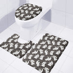 Angel And Snowflake Pattern Print 3 Piece Bath Mat Set