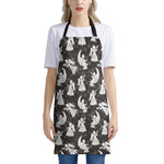 Angel And Snowflake Pattern Print Apron