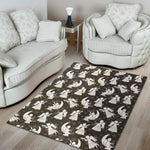 Angel And Snowflake Pattern Print Area Rug