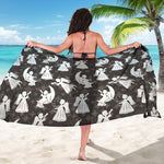 Angel And Snowflake Pattern Print Beach Sarong Wrap