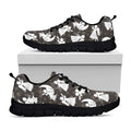 Angel And Snowflake Pattern Print Black Running Shoes