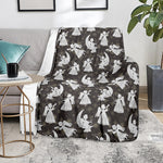 Angel And Snowflake Pattern Print Blanket
