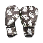 Angel And Snowflake Pattern Print Boxing Gloves