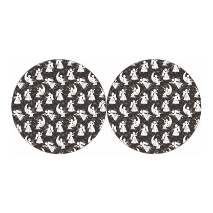 Angel And Snowflake Pattern Print Car Coasters