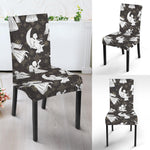 Angel And Snowflake Pattern Print Dining Chair Slipcover