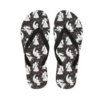 Angel And Snowflake Pattern Print Flip Flops
