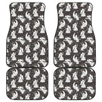 Angel And Snowflake Pattern Print Front and Back Car Floor Mats