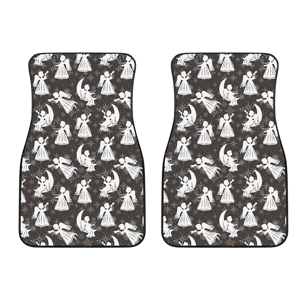 Angel And Snowflake Pattern Print Front Car Floor Mats