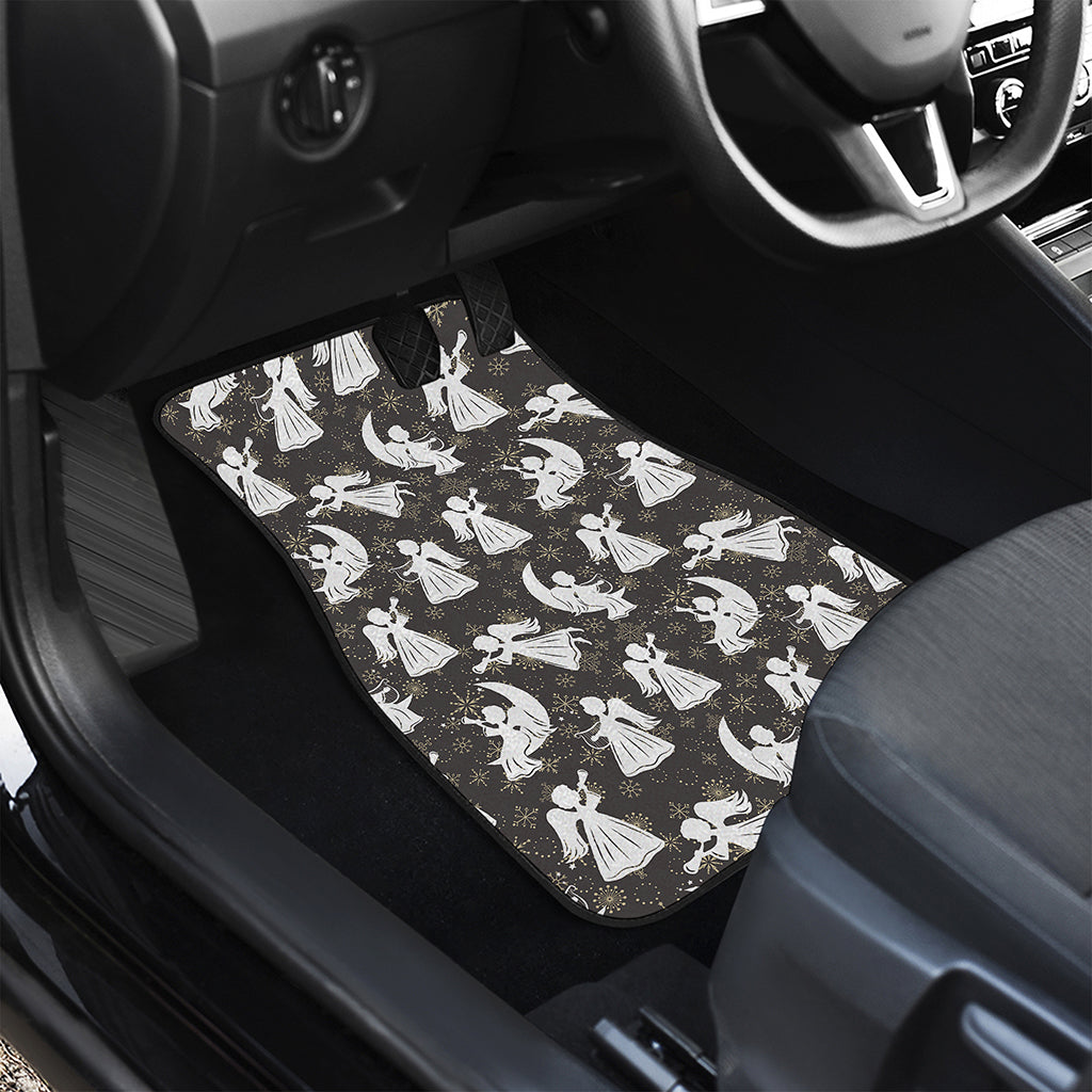 Angel And Snowflake Pattern Print Front Car Floor Mats