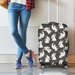 Angel And Snowflake Pattern Print Luggage Cover