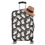 Angel And Snowflake Pattern Print Luggage Cover