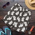 Angel And Snowflake Pattern Print Men's Shorts