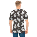 Angel And Snowflake Pattern Print Men's T-Shirt