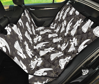 Angel And Snowflake Pattern Print Pet Car Back Seat Cover