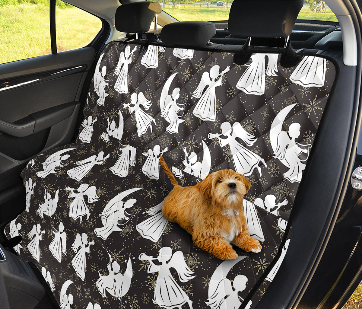 Angel And Snowflake Pattern Print Pet Car Back Seat Cover