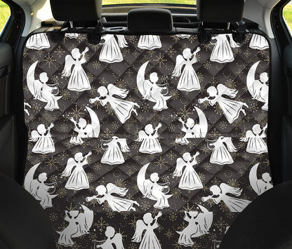 Angel And Snowflake Pattern Print Pet Car Back Seat Cover