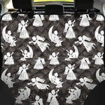 Angel And Snowflake Pattern Print Pet Car Back Seat Cover
