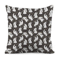 Angel And Snowflake Pattern Print Pillow Cover