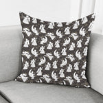 Angel And Snowflake Pattern Print Pillow Cover