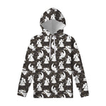 Angel And Snowflake Pattern Print Pullover Hoodie