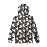 Angel And Snowflake Pattern Print Pullover Hoodie