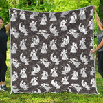 Angel And Snowflake Pattern Print Quilt