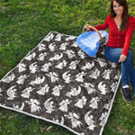 Angel And Snowflake Pattern Print Quilt