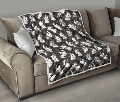 Angel And Snowflake Pattern Print Quilt