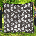 Angel And Snowflake Pattern Print Quilt