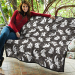 Angel And Snowflake Pattern Print Quilt