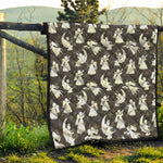 Angel And Snowflake Pattern Print Quilt