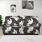 Angel And Snowflake Pattern Print Sofa Cover