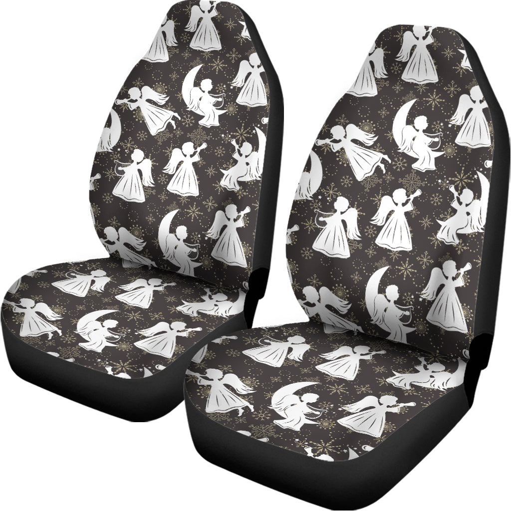 Angel And Snowflake Pattern Print Universal Fit Car Seat Covers