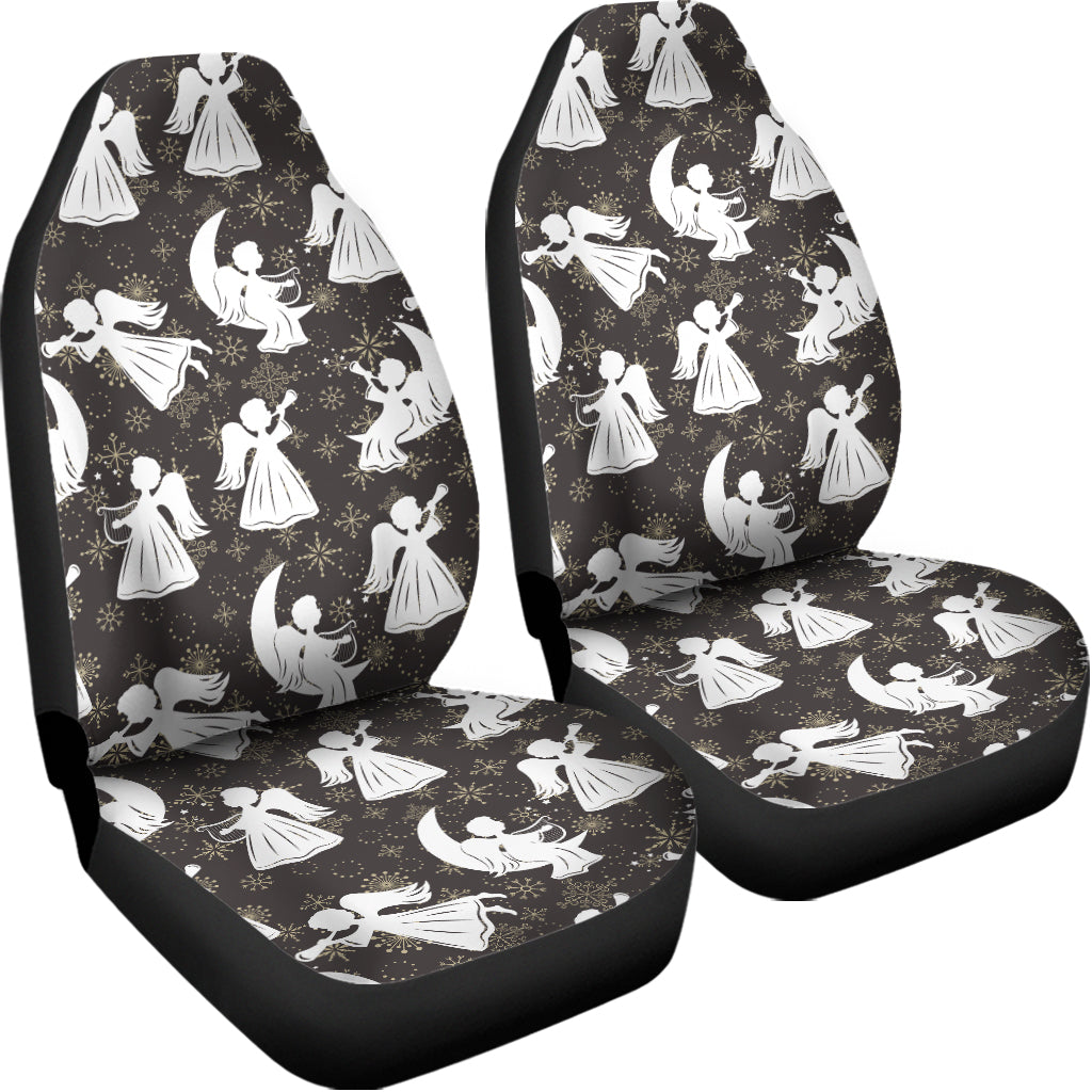 Angel And Snowflake Pattern Print Universal Fit Car Seat Covers