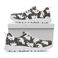 Angel And Snowflake Pattern Print White Running Shoes