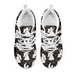 Angel And Snowflake Pattern Print White Sneakers