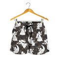 Angel And Snowflake Pattern Print Women's Shorts