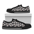 Angry Robot Pattern Print Black Low Top Sneakers