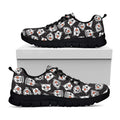 Angry Robot Pattern Print Black Running Shoes