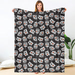 Angry Robot Pattern Print Blanket