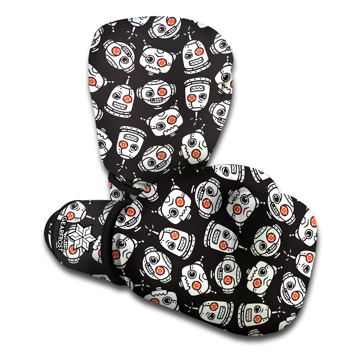 Angry Robot Pattern Print Boxing Gloves